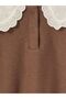 Lcw Baby Brown Baby Collar Embroidered Baby Girl Sweatshirt - 4