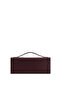 Burgundy Crocodile Patterned Top Handle Bag - 3