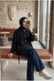 Women's Decorative Buttoned Wide Collar Lace-Up Long Tunic Jacket - 4