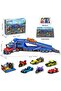 City Car Transporter 7 Technology Car Construction Set, Adjustable Loading Ramp - 4