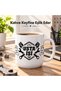 Handcrafted Porcelain Mug 300 ml Mechanic Auto Technician Gift with Piston Wrench Pattern White Handle Coffee Tea Cup