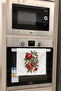 Hand Drying Towel 30X50Cm Cotton Absorbent Checkered Pomegranate for Kitchen, Oven