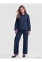 Vizyon New Season Indigo Shirt Collar Ornament Buttoned Women's Jean Jacket - 2