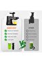 Slow Juicer for Vegetables and Fruits, 2-Speed Modes, Led, Reverse Function - 3