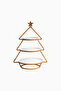 Wicker Tiered Tree Server Rattan Wrapped Stand 3-Tier Serving Stand - White