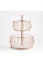 Cora Copper 2 Tier Fruit Basket, Stylish and Practical Design