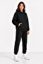 Women's Oversize Hooded Tracksuit Set Jogger Bottom Top Comfortable Fit Daily Basic Set - 6