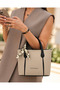Women's Multi-Compartment Scarf Detailed Cross Strap Luxury Hand and Shoulder Bag Size: 25 X 20 cm - 7
