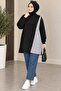 Women's Hijab Tunic with Striped Shirt Detail, Comfortable Fit Tunic