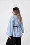 Women's Poncho Cape with Belt and Textured Stitching - 3