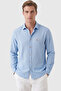 Blue Modal Fabric Comfortable Fit Embroidered Men's Shirt 2602630 - 2