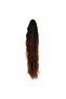 Natural Layered Cut Ponytail with Buckle / Dark / Copper Chestnut Ombre - 2