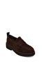 Women's Brown Suede Leather Masculine Loafer Af180003Ds - 7