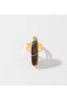 Stylish Black White Striped Copper Gold-plated Religious Islamic Ring for Daily Wear or Weddings for Women in the Middle East - 3