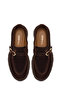 Women's Brown Buckle Thick Sole Suede Leather Masculine Shoes Af200016Ds - 4