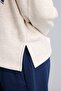 Relaxed Fit Polo Collar College Printed Soft Fleece Inside Sweatshirt for Girls I4900A826Au - 5