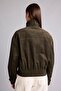 Buckle-Down Collar, Pocketed, Elastic Waist Cotton Coat H3824Ax26Au - 6