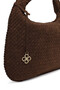 Women's Brown Braided Suede Shoulder Bag Wb320006So - 6