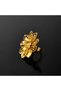 High quality Copper Jewelry Women Fashion Luxury 18K Gold Plated Colorful Wedding Trendy Flower Ring - 4