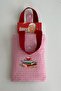 Gingham Patterned Short Sleeve Strap Book Carrying Bag Case