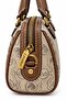 Monogram Patterned Speedy Design Mini Size Long Strap Women's Handbag Khaki - 7