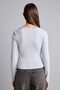 Striped Fitted Crew Neck Ribbed Long Sleeve T-Shirt H7855Ax26Au - 5