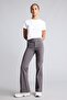 Flare Fit Zippered Regular Waist Wide Leg Bengaline Pants G2313Ax26Au - 2