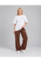 Women's Two Thread 2 Piece Set Oversize Crew Neck T-Shirt and Relaxed Cut Pants
