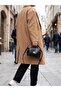 Mini Soft Leather Look Gold Lock Detailed Crossbody Women's Bag - - 6