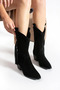 Texas Breeze Tasseled Black Suede Women's Cowboy Boots - 2