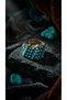 Bronze women's ring authentic copper jewelry turquoise inlaid thick band adjustable vintage style - 2