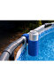 3D Printed Pool Cup Holder - Drink Holder Attached to Pipe - Blue