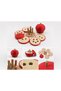 3D-Printed Apple-Shaped Buttonhole Counting Set - Fine Motor Skills Set with Removable Rods by Be BX - 2