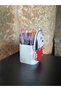 3D Printed Pen Holder with Cute Dog Holding a Heart - Desktop Organizer - 2