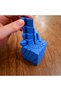 3D-Printed Twisting Cube - Mechanical Rotating Puzzle Cube - Blue BX - 2