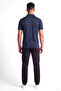 Men's Regular Fit Plate Logo Detailed Short Sleeve Navy Blue Polo Collar T-Shirt - 4