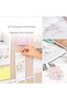 Foldable Large Felt Bulletin Board, Folding Cork Board Alternative, Decorative Picture Framed Display Board with 20 Rose Pins - 7