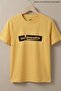 Yellow Men's Impossible Printed Crew Neck Loose Fit T-Shirt - 6