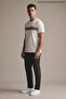 Men's Striped Printed Comfortable Fit Short Sleeve White T-Shirt - 6