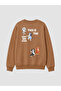 Özmarka New Season Brown Printed Boys' Sweatshirt - 2