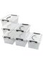 5L Clear Latch Storage Boxes, Plastic Box with Lid, 6 Packs - 6