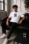 Unisex Oversize Demon Slayer Giyu Tomioka Embroidered Anime T-Shirt 100% Cotton - 5