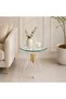 Single Gold Glass Service Table - 2