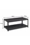 Rectangular Wooden Tea Set 1+6 Dark Gray - 3