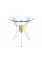 Single Gold Glass Service Table