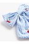 Gingham Cherry Patterned Bow Detailed Buckle - 3