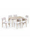 6 Seater Marble Dining Table Set