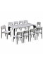 Marble dining table with 10 chairs