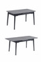 Extendable Dining Table 140 + 40 X 80 cm Medium Gray