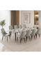 Marble dining table with 10 chairs - 2